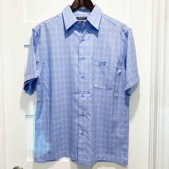 Haggar Men’s Luxury Microfibre Button Up Short Sleeve BUNDLE OF 2 - Picture 2 of 12